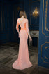 Charming half sleeves with middle slit dress